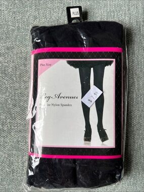 Leg Avenue Black Plus Size Opaque Tights